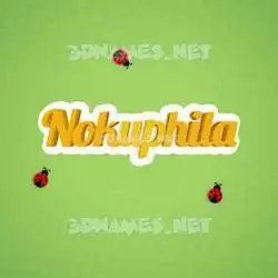 nokuphila in Ladybugs style - 3D name wallpaper