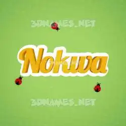 nokwa in Ladybugs style - 3D name wallpaper