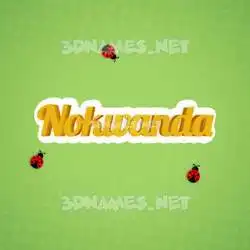 nokwanda in Ladybugs style - 3D name wallpaper