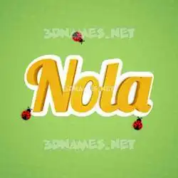 nola in Ladybugs style - 3D name wallpaper