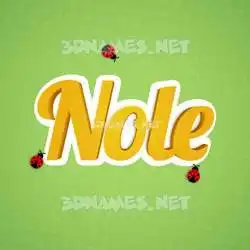 nole in Ladybugs style - 3D name wallpaper