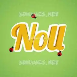 noll in Ladybugs style - 3D name wallpaper
