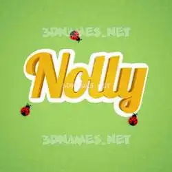 nolly in Ladybugs style - 3D name wallpaper