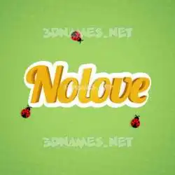 nolove in Ladybugs style - 3D name wallpaper