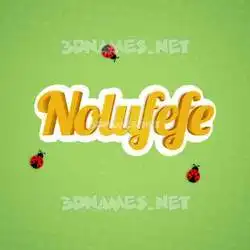 nolufefe in Ladybugs style - 3D name wallpaper