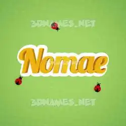 nomae in Ladybugs style - 3D name wallpaper