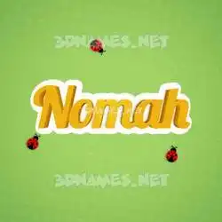 nomah in Ladybugs style - 3D name wallpaper