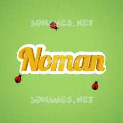 noman in Ladybugs style - 3D name wallpaper