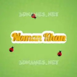 noman khan in Ladybugs style - 3D name wallpaper