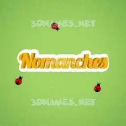 nomanches in Ladybugs style - 3D name wallpaper