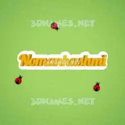nomanhashmi in Ladybugs style - 3D name wallpaper