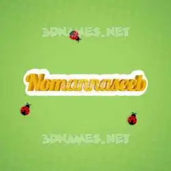 nomannaseeb in Ladybugs style - 3D name wallpaper