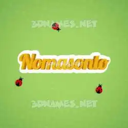 nomasonto in Ladybugs style - 3D name wallpaper