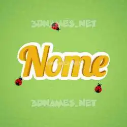 nome in Ladybugs style - 3D name wallpaper