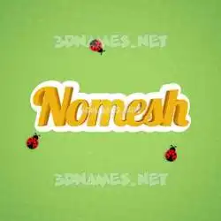 nomesh in Ladybugs style - 3D name wallpaper