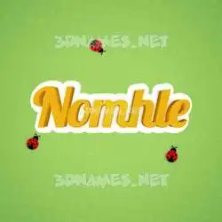 nomhle in Ladybugs style - 3D name wallpaper