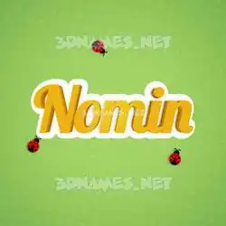 nomin in Ladybugs style - 3D name wallpaper