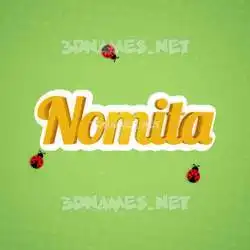 nomita in Ladybugs style - 3D name wallpaper