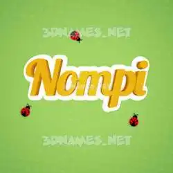 nompi in Ladybugs style - 3D name wallpaper
