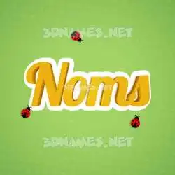 noms in Ladybugs style - 3D name wallpaper