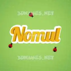 nomul in Ladybugs style - 3D name wallpaper