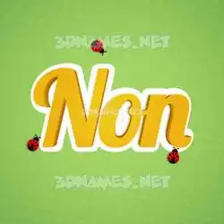 non in Ladybugs style - 3D name wallpaper