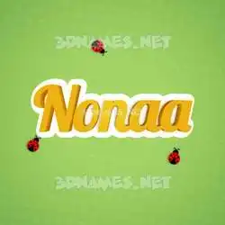nonaa in Ladybugs style - 3D name wallpaper