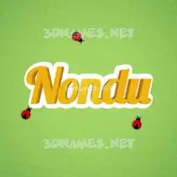 nondu in Ladybugs style - 3D name wallpaper