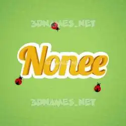 nonee in Ladybugs style - 3D name wallpaper