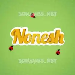 nonesh in Ladybugs style - 3D name wallpaper