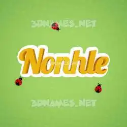 nonhle in Ladybugs style - 3D name wallpaper