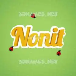 nonit in Ladybugs style - 3D name wallpaper