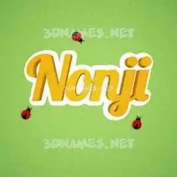 nonji in Ladybugs style - 3D name wallpaper