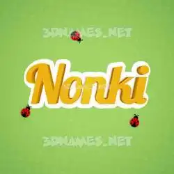 nonki in Ladybugs style - 3D name wallpaper