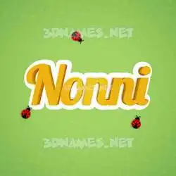 nonni in Ladybugs style - 3D name wallpaper