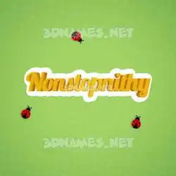 nonstopnithy in Ladybugs style - 3D name wallpaper