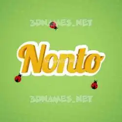 nonto in Ladybugs style - 3D name wallpaper