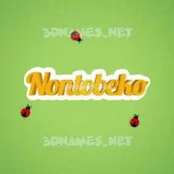 nontobeko in Ladybugs style - 3D name wallpaper
