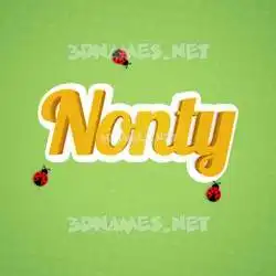 nonty in Ladybugs style - 3D name wallpaper