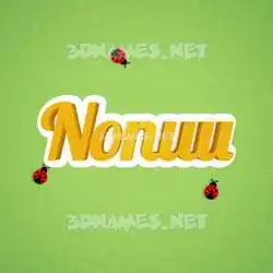 nonuu in Ladybugs style - 3D name wallpaper