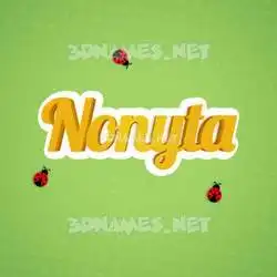 nonyta in Ladybugs style - 3D name wallpaper
