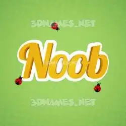 noob in Ladybugs style - 3D name wallpaper