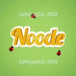 noode in Ladybugs style - 3D name wallpaper