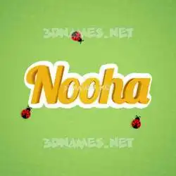 nooha in Ladybugs style - 3D name wallpaper