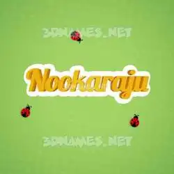 nookaraju in Ladybugs style - 3D name wallpaper