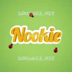 nookie in Ladybugs style - 3D name wallpaper