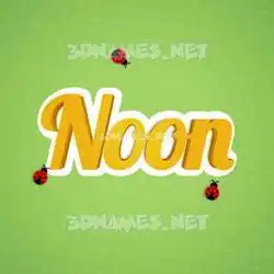 noon in Ladybugs style - 3D name wallpaper
