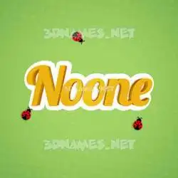 noone in Ladybugs style - 3D name wallpaper