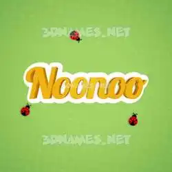 noonoo in Ladybugs style - 3D name wallpaper