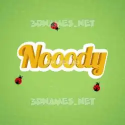 nooody in Ladybugs style - 3D name wallpaper